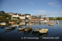 [Cockwood Harbour in the early morning from the railway embankment]