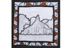 [Cofton Church textile square from the Parish wall hanging,Cockwood,Devon,UK]